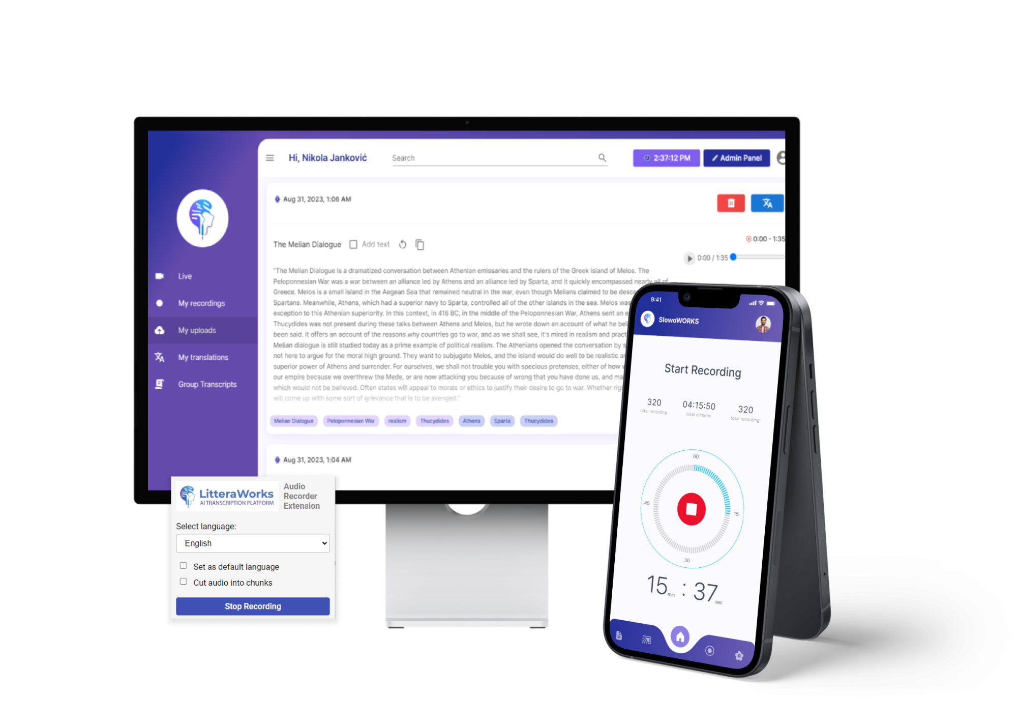 Litteraworks Transcription Platform
